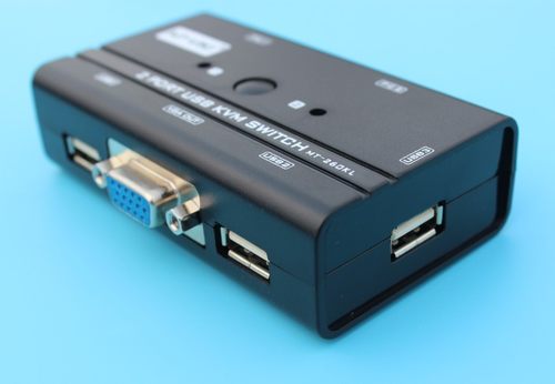 3个USB MT-260KL KVM切换器 2口USB手动 2进1出带2条原装线 塑壳