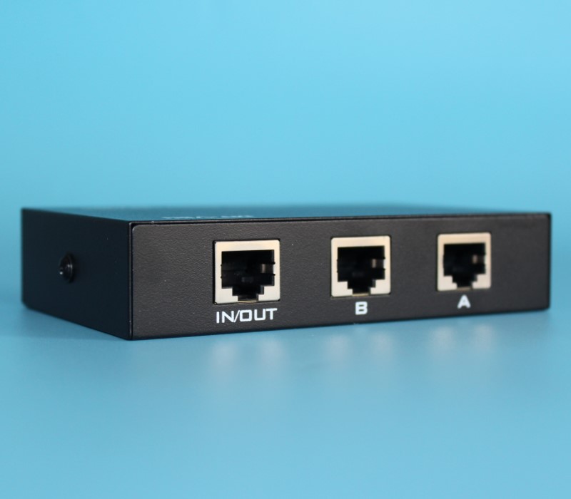 MT-RJ45-2 网络切换器 RJ45 8芯网络内外网切换器 2口网络共享器
