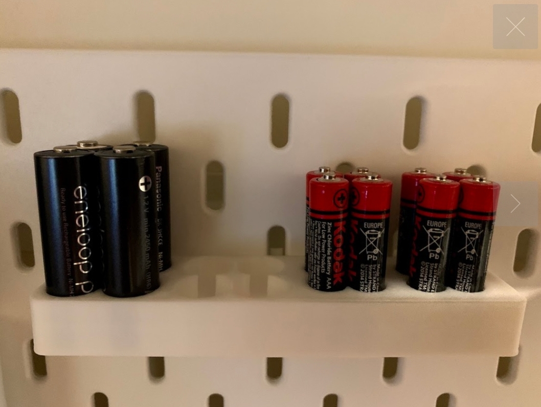 适用SKADIS 斯考迪斯 宜家洞洞板配件 8节5号电池＋8节7号电池架