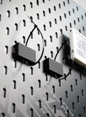 适用宜家SKADIS斯考迪斯宜家洞洞板配件 通用排插拖线板扎带支架