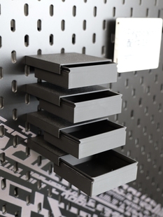 抽屉盒子支架 宜家洞洞板配件 适用宜家SKADIS 斯考迪斯