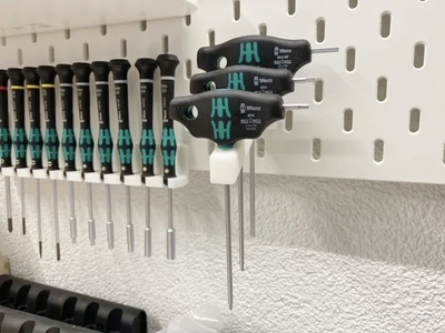 适用宜家SKADIS 斯考迪斯 宜家洞洞板配件 wera454 T型内六角支架