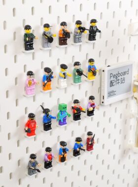 适用宜家 SKADIS 斯考迪斯 宜家洞洞板配件 兼容乐高小人支架