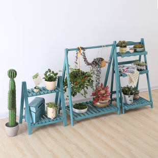 花架实木植物架蜘蛛植物盆栽花盆架客厅室内阳台落地式储物架