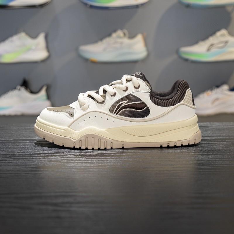 李宁布欧休闲鞋男子2025冬季新款低帮复古舒适软弹板鞋AGCV463,运动鞋new,运动休闲鞋,淘宝优惠券,粉丝福利购,淘宝优惠卷