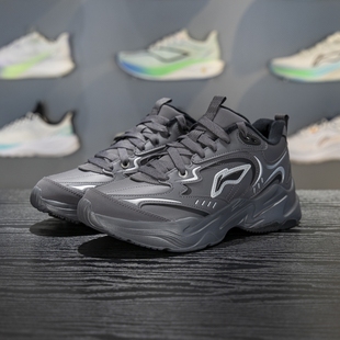 运动鞋 李宁男子加绒休闲鞋 减震回弹中帮经典 新款 AGCV395 2025冬季