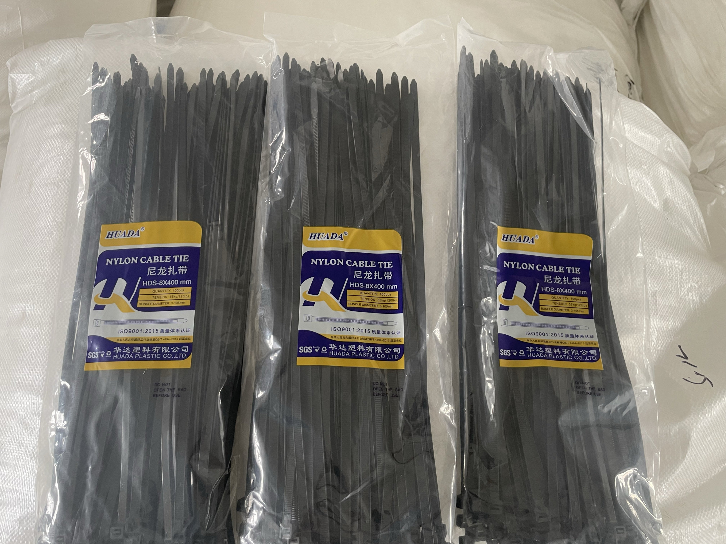 a级8*400国标自锁式尼龙扎带绑带紧固带