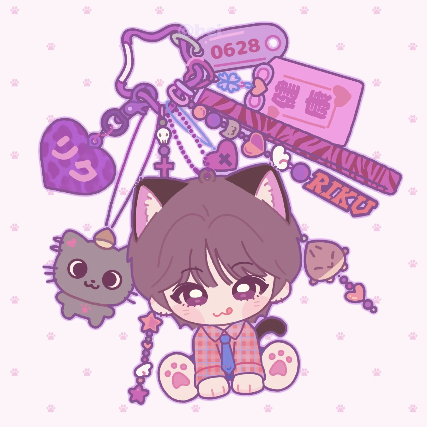 新款nctwish周边自制前田陆Q版亚克力背包装饰同人谷挂件钥匙扣