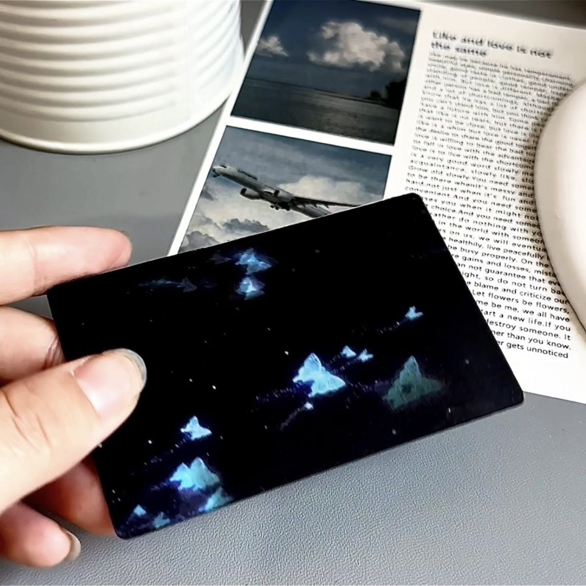 新款蝴蝶纷飞光栅卡动态卡片ins风高颜值创意小卡送朋友生日礼物