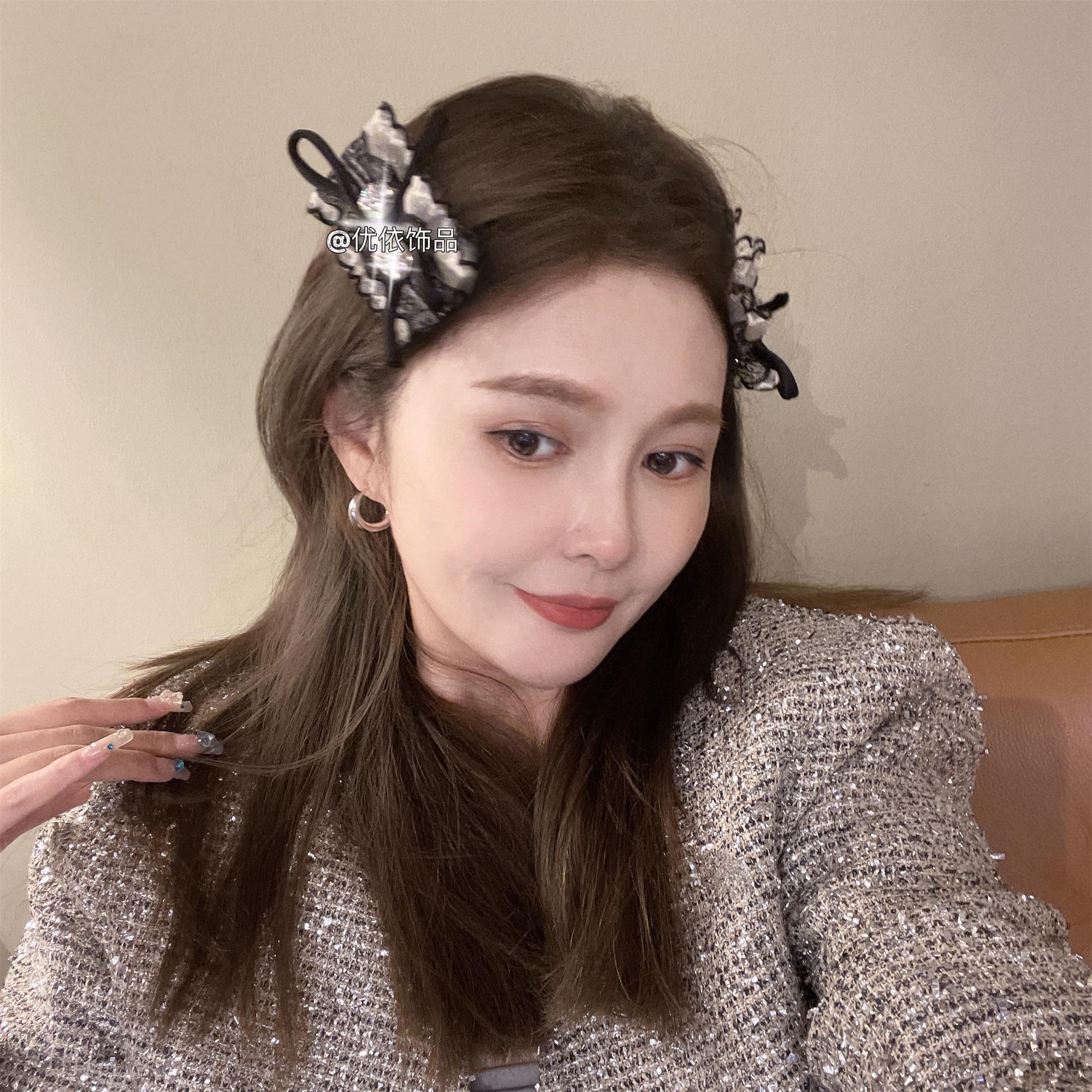 优依家du家设计时髦少女网纱边夹