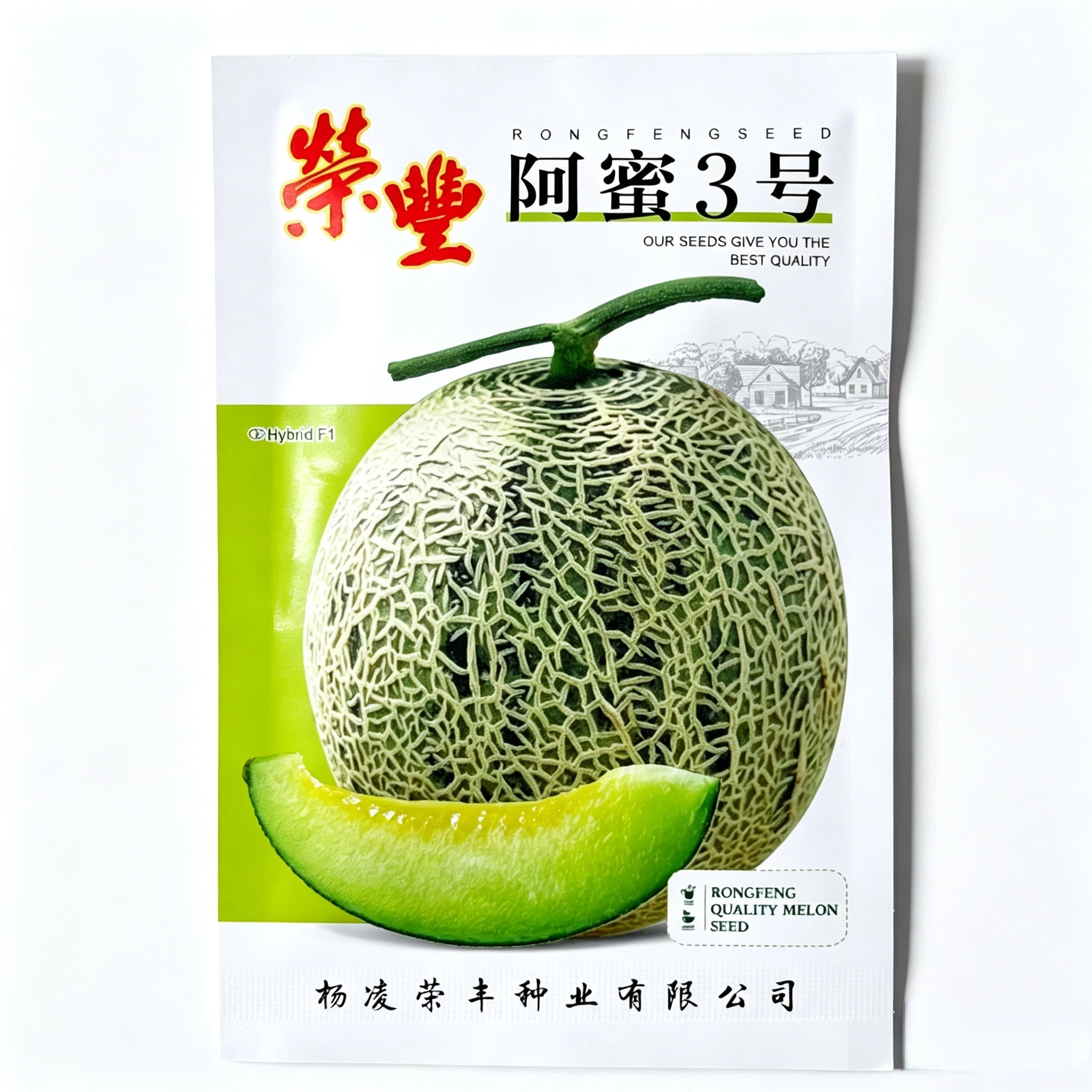 阿蜜3号甜瓜种子绿肉网纹瓜种籽哈密瓜种抗病高产大田基地用种孑