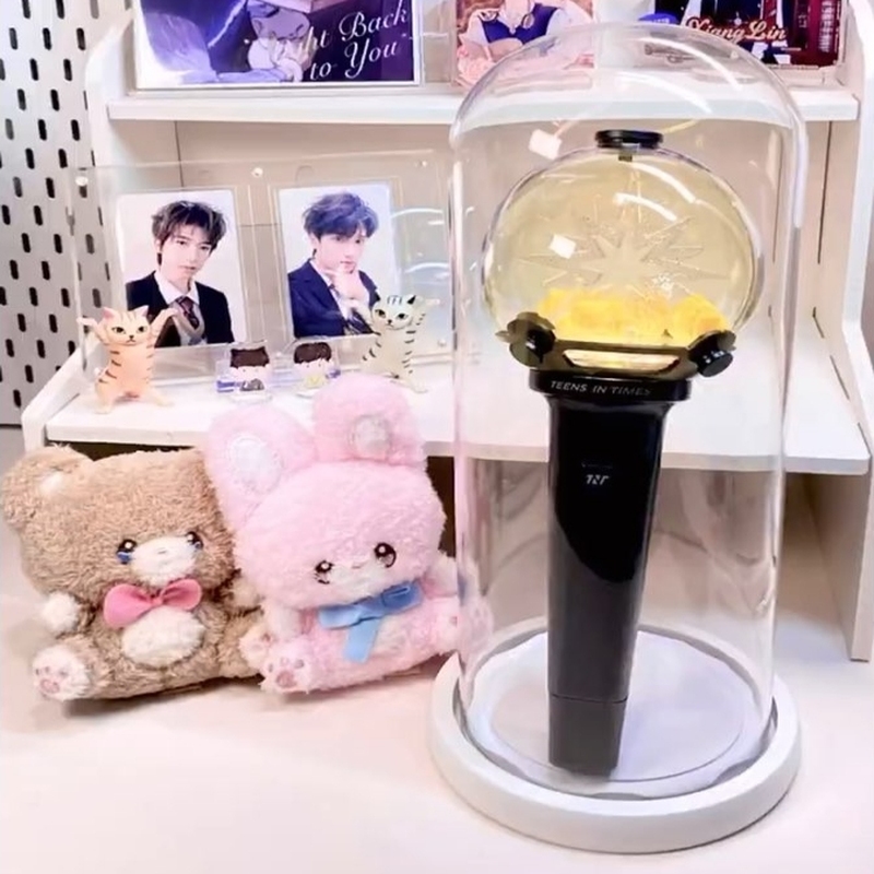 时代少年团应援棒收纳盒TNT二代周边荧光棒保护展示防尘玻璃罩子