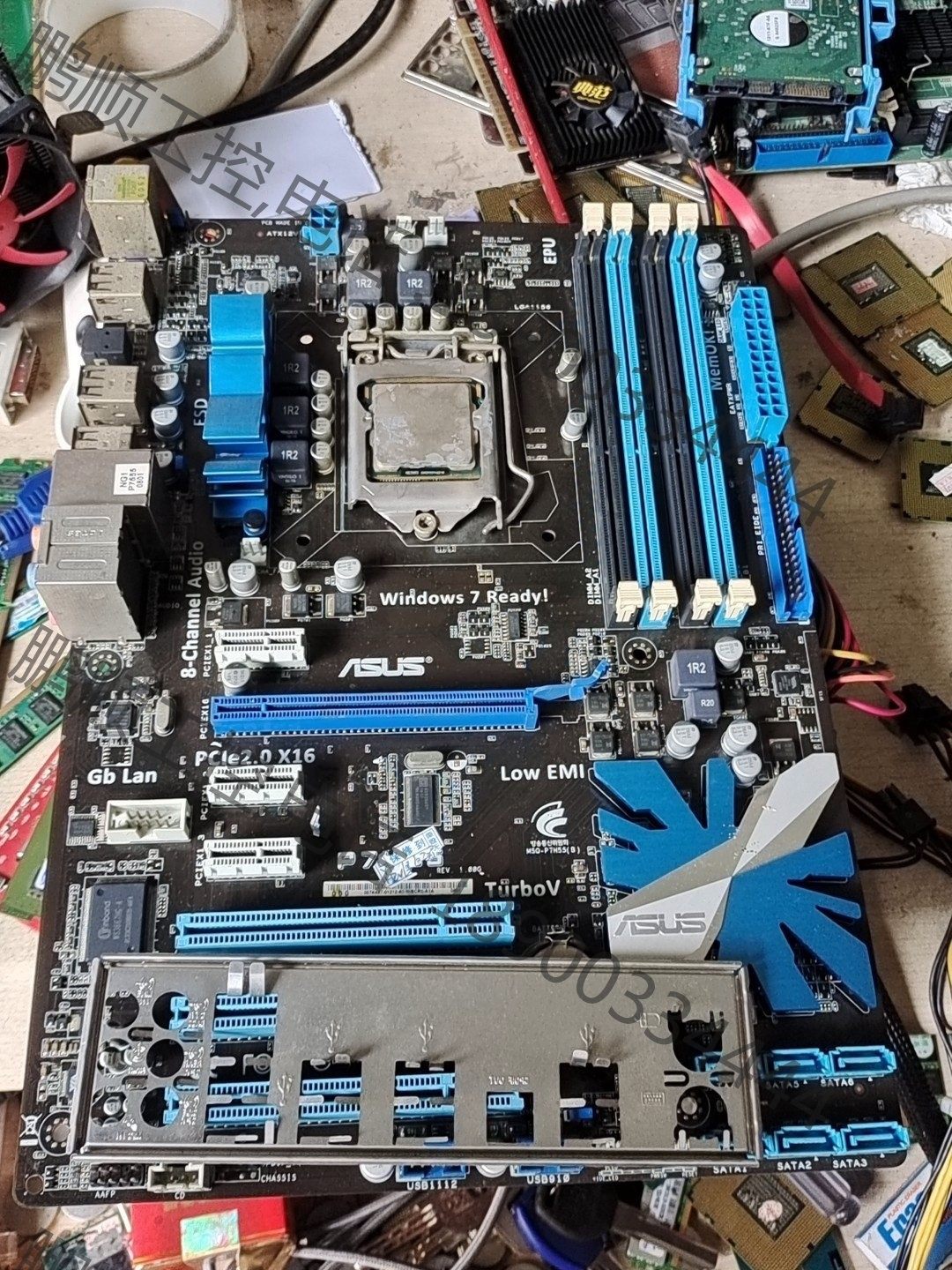 【议价】华硕p7h55豪华大板,二手拆机,四通道全功能正常