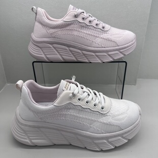 茵茵家2026春秋季新款学生圆头网面松糕底老爹鞋女透气轻便慢跑鞋