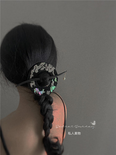 小众设计发簪螺钿新中式