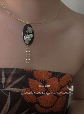 小众设计螺钿锁骨链项圈