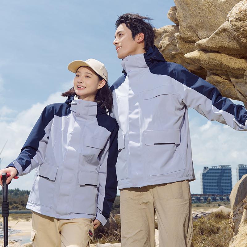高级感冲锋衣三合一防水防风工装