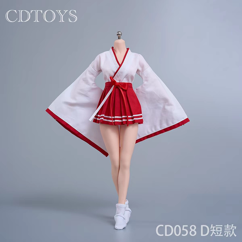 现货cdtoys cd058 1/6女兵人 巫女服和服衣服套装适合包胶素体