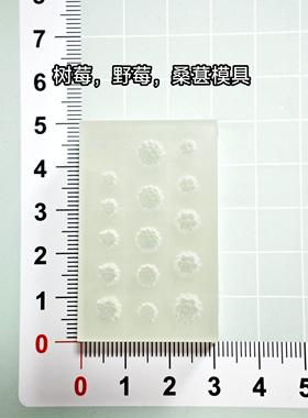 微缩食玩桑葚树莓野莓食品级硅胶模具原创粘土软陶6分12分模具YM