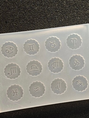 微缩食玩十二星座饼干原创食品级硅胶模具粘土软陶6分12分模具