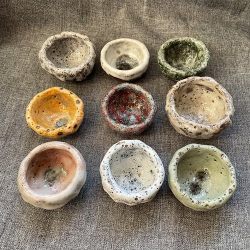 手工小茶杯你泥我泥陶瓷