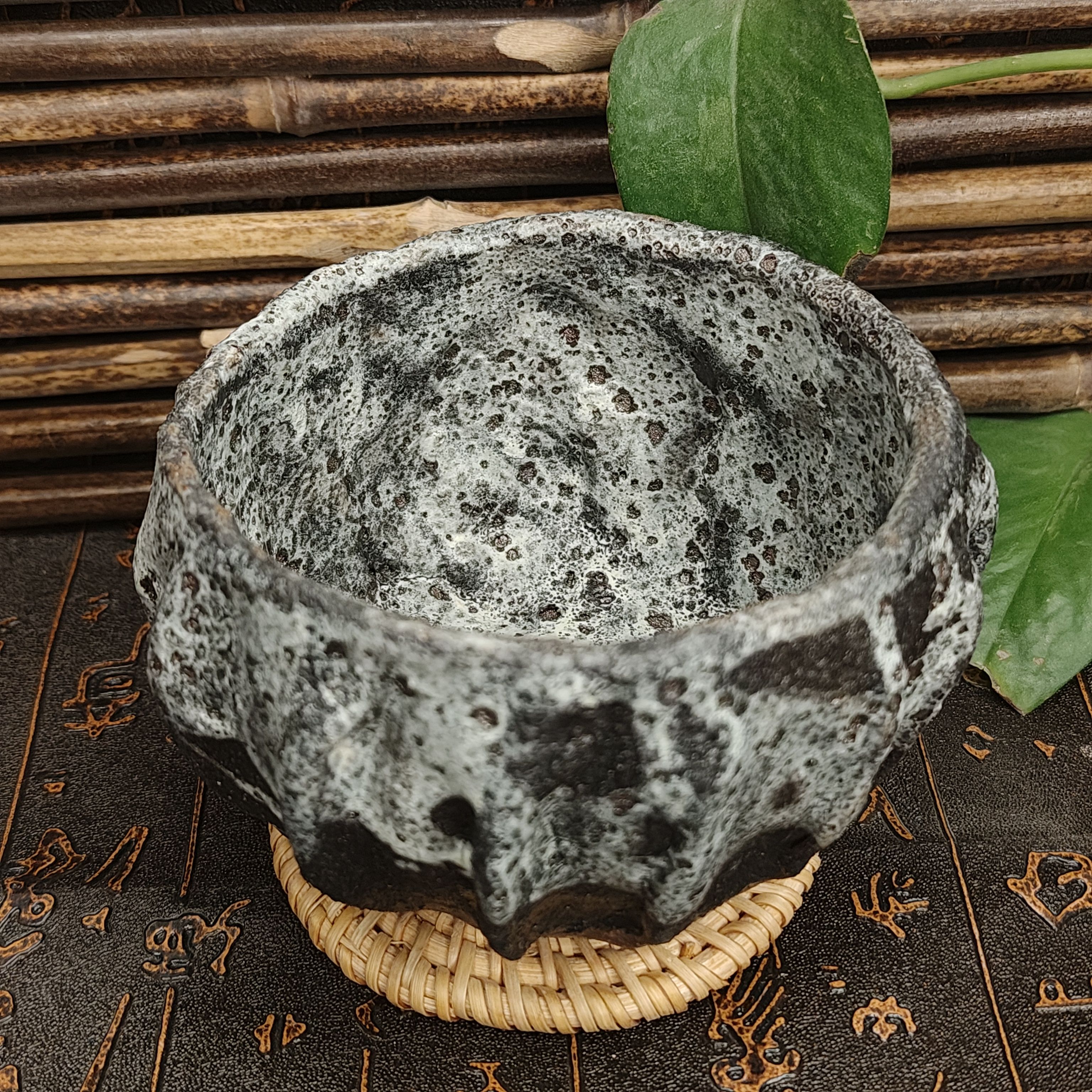 日式复古拉花杯异形圆球茶碗蛋杯咖啡杯高级手捏咖啡杯土10