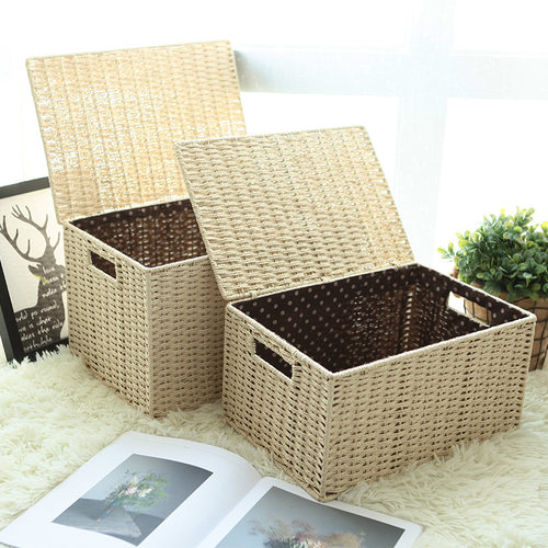 精致纸绳环保玩具桌面储物篮