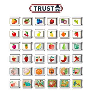 Trusta意大利模块手链DIY滴釉水果饰品小众精致情侣闺蜜生日礼物