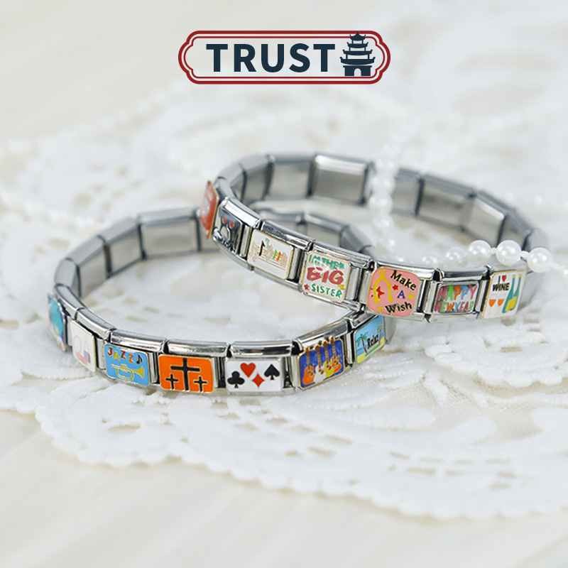 Trusta钛钢原创个性模块拼接手链