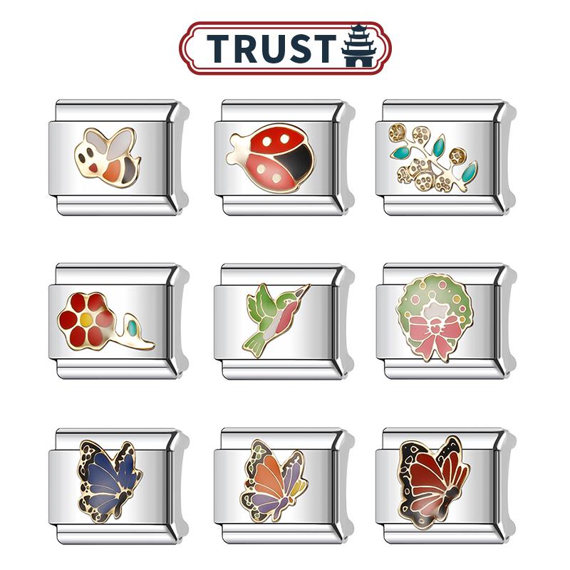 模块手链diy礼品女钛钢现速发货