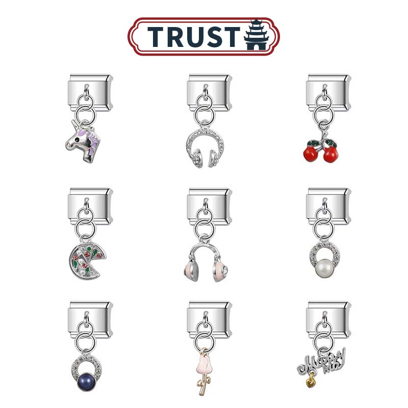 Trusta钛钢滴釉DIY模块手链饰品