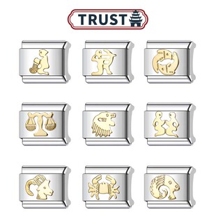 Trusta钛钢模块手链DIY拼接单颗模块12星座符小众闺蜜礼物可拆卸