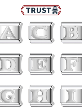 Trusta模块手链DIY搭配拼接单颗模块26个字母饰品情侣闺蜜女礼物