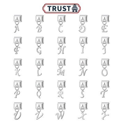 Trusta模块手链字母吊坠