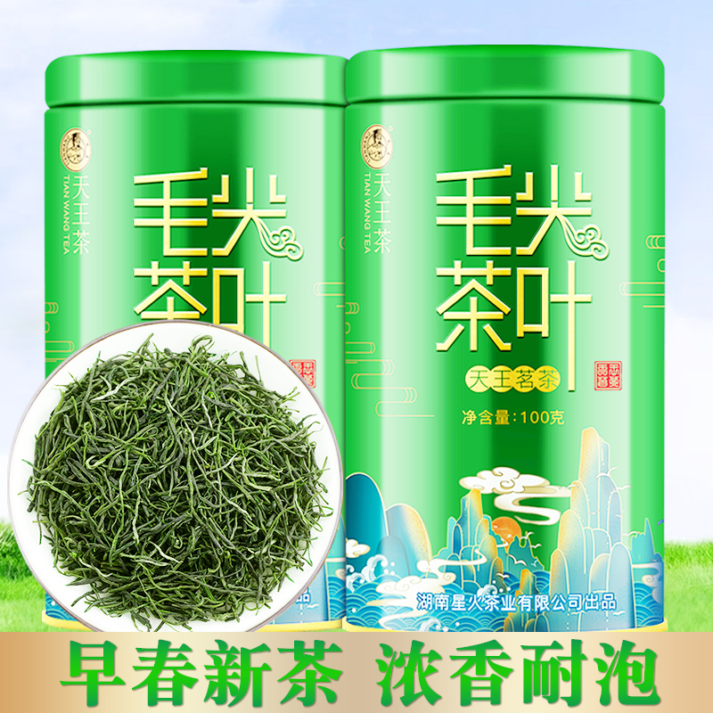 2024新茶毛尖绿茶浓香型春茶高山云雾茶叶散装正宗礼罐装100g 茶 特色产区绿茶 原图主图