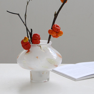样板房接待区设计师款玻璃高级感花瓶摆件创意水养客厅插花装饰品