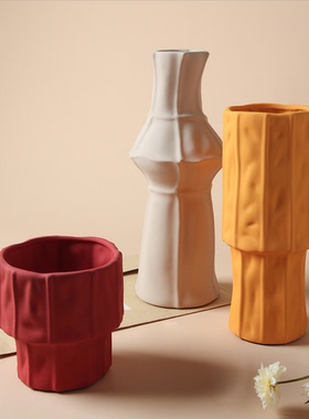 艺术风设计师陶瓷水培极简约花瓶