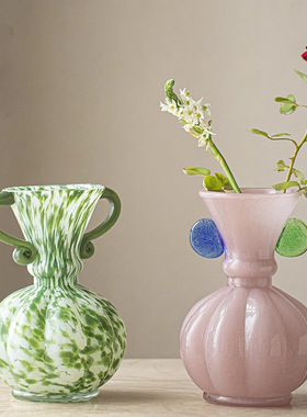 精致高级感中古褶皱花边口玻璃