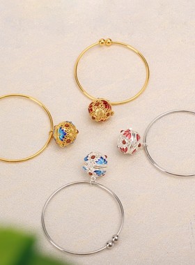 现货景泰蓝发光汉服配饰手镯