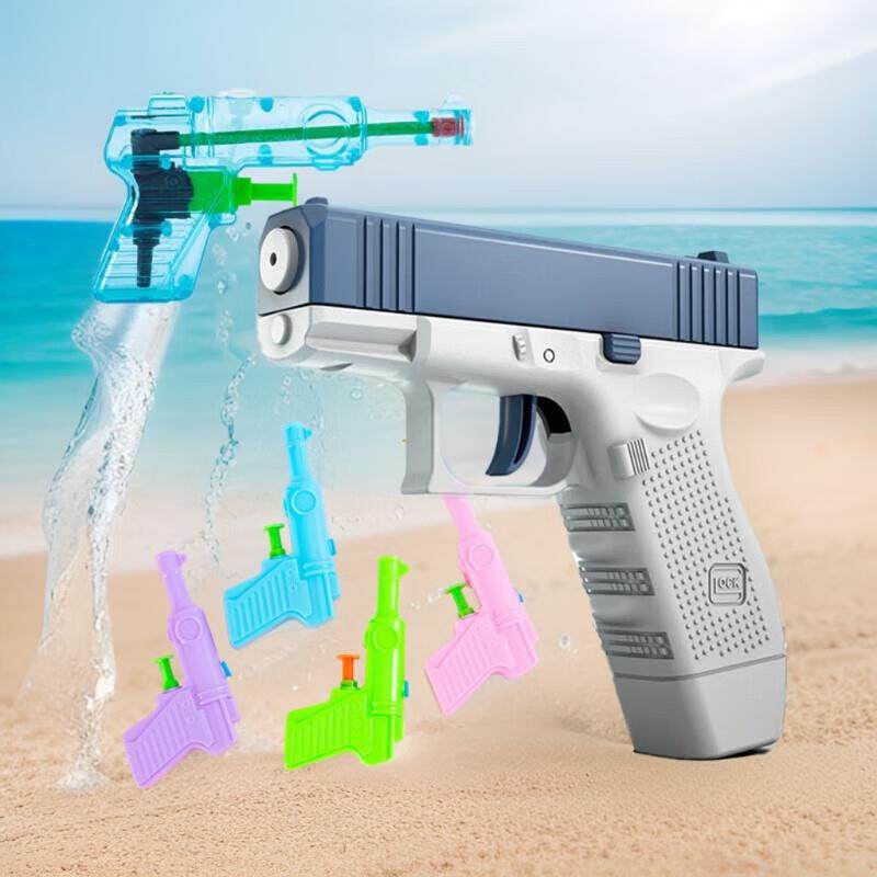 二次熊糖果色小水枪夏季热卖迷你戏水玩具沙滩小孩子打水仗 随机