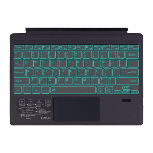 适用微软surface pro34567蓝牙键盘 pro2017七彩发光触摸蓝牙键盘
