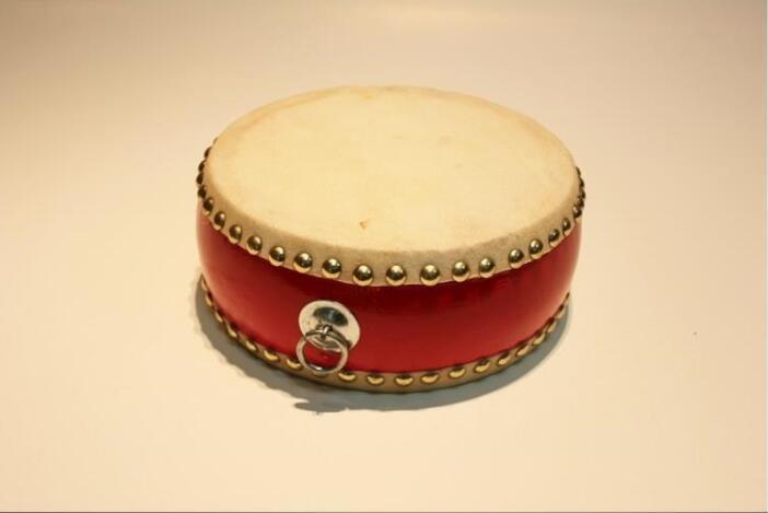 扁鼓小鼓5-6-7-8寸中国鼓花鼓盘鼓实木头层羊皮配棒书鼓手鼓