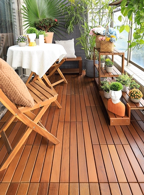 IPE硬木地板  户外阳台防腐防水拼接实木花园露台免龙骨自铺地板