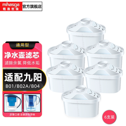 适配九阳滤水壶滤水器B02A/B04滤芯美的QC1651德国碧然德净水杯壶