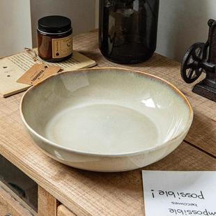 创意欧式 8.5英寸陶瓷深盘不规则菜碗沙拉碗特色餐厅咖喱伴饭碗