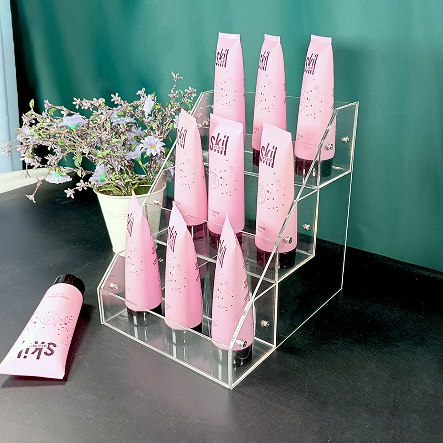 透明亚克力化妆品展示架收纳盒