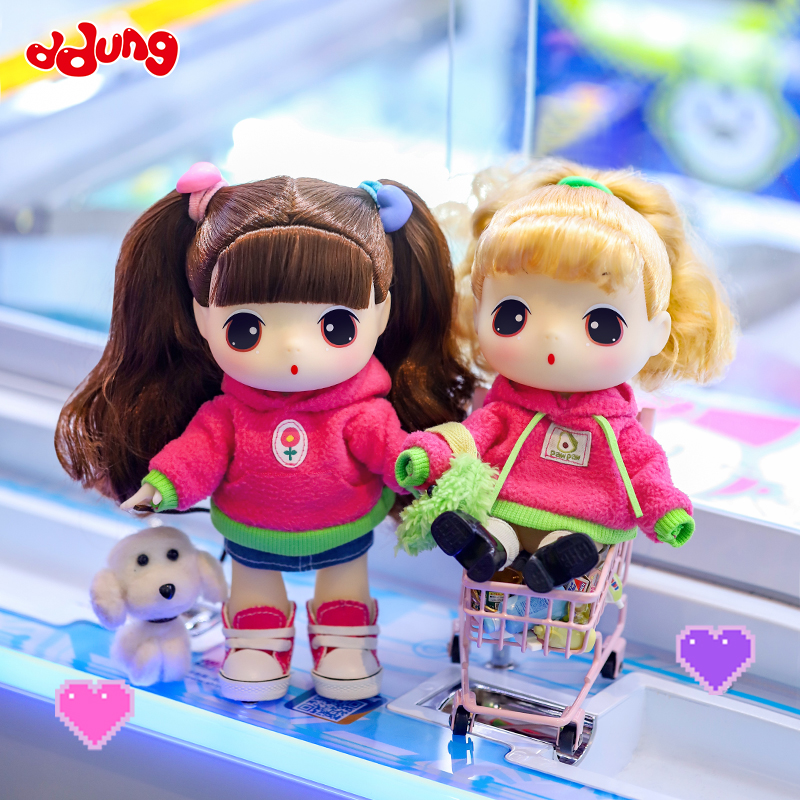 ddung冬己新款换装娃娃 可爱闺蜜款解压软体玩偶可捏糖果姐妹礼物