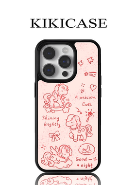 磁吸小马日常iPhone17promax卡通14ins15好看苹果16promax手机壳13华为女款P80防摔马年P70韩系Mate60可爱