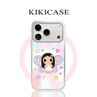 KIKICASE原创手机壳适用苹果16/15ProMax卡通华为Mate70/P70耐摔仙女小玉yuy原创设计甜妹高颜值网红渐变磁吸