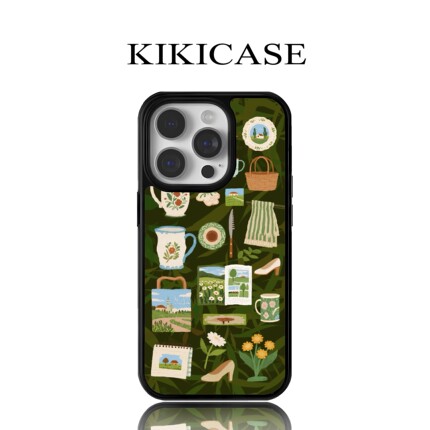 色系花艺插画手机壳适用iPhone16ProMax苹果15Pro/14/13/12全包软壳防摔小众治愈系文艺华为Mate60硅胶保护套